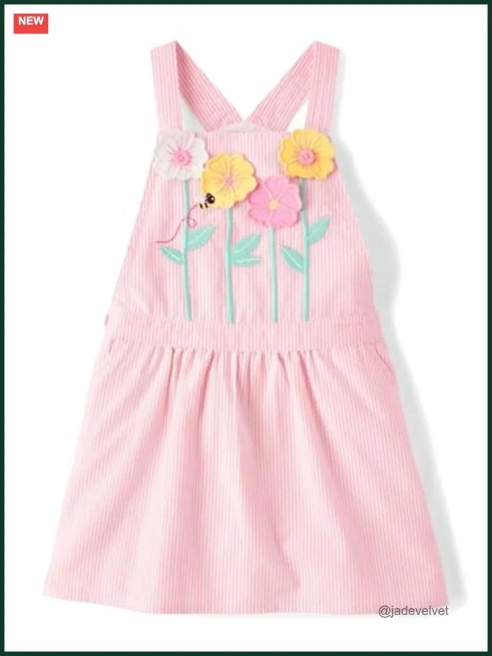 Embroidered Sleeveless Skirtall Jumper with Adjustable Straps
